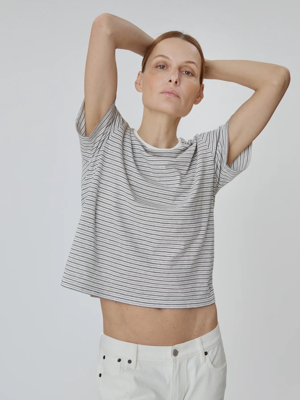 NWT STILL HERE NY STRIPE TEE XSMALL